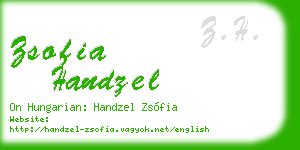 zsofia handzel business card